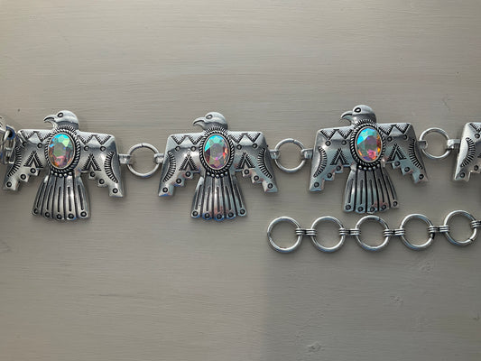 Gemmed Eagle Metal Belt