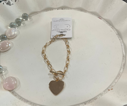 Heart Charm Chain Bracelet