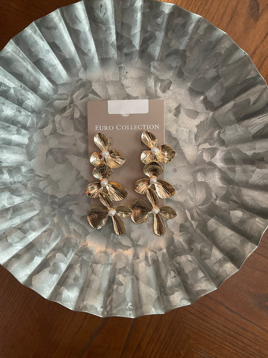 Abstract Flower Earrings