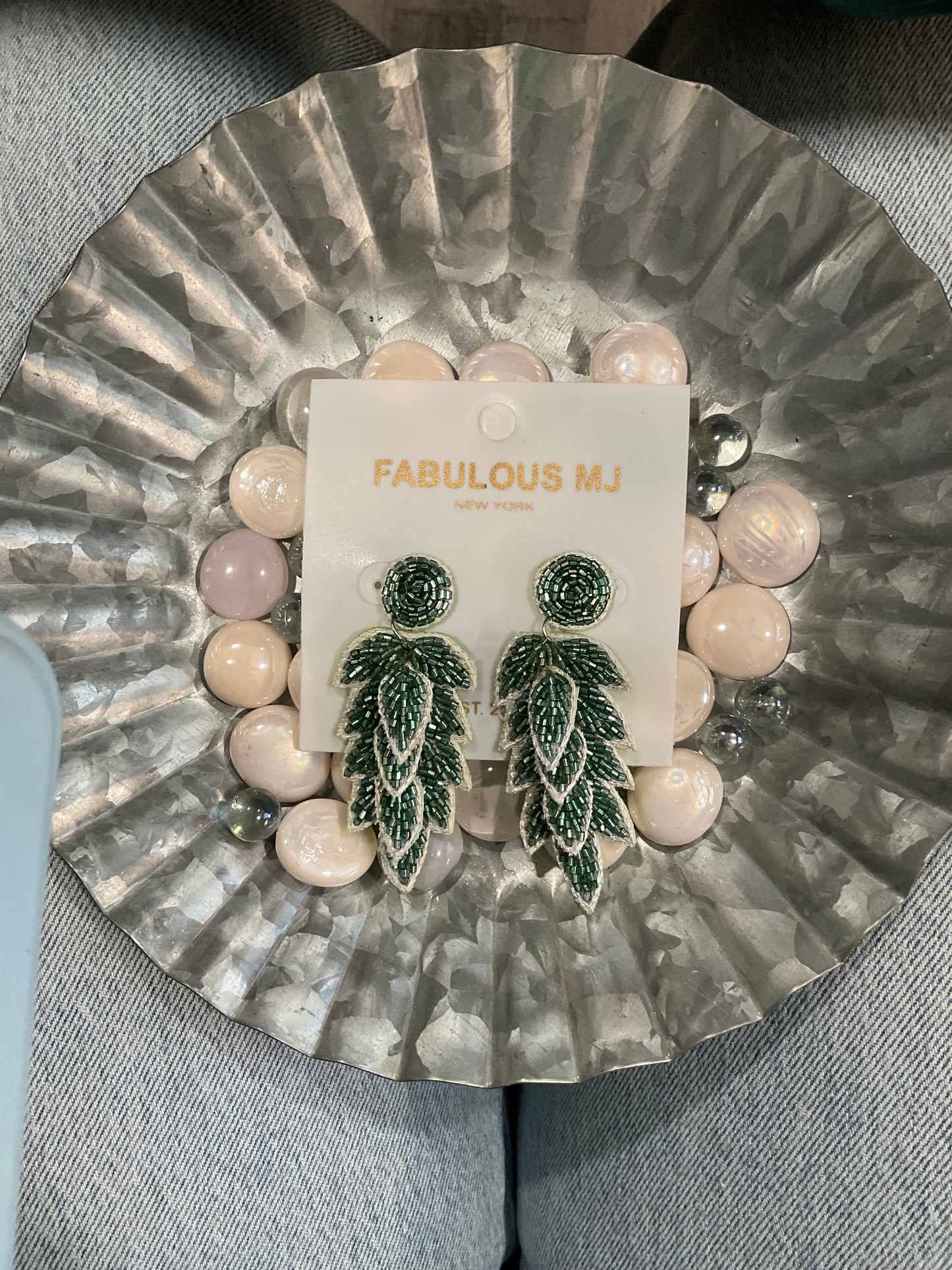 Beaded Eco Earrings