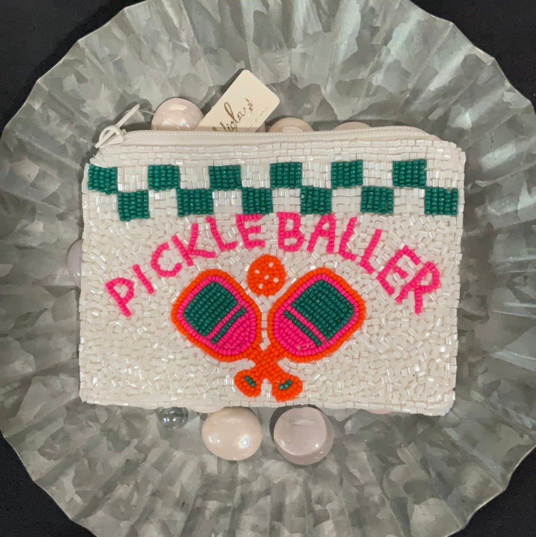 "Pickle Baller" Beaded Pouch