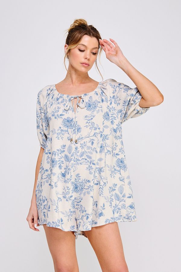 Blue blossom romper