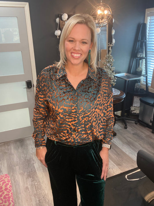 Sheer Abstract Blouse