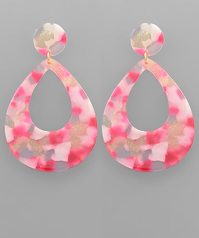 Acrylic Teardrop Earrings