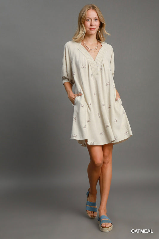 Linen Bow Dress