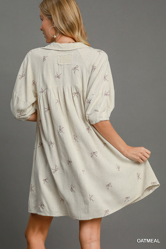Linen Bow Dress