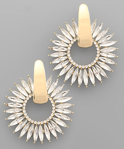 Stone Flower Earrings