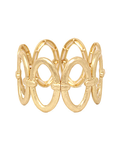Hammered oval bracelet