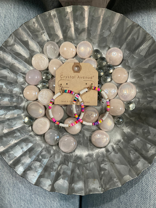 Beaded Hoop Earrings