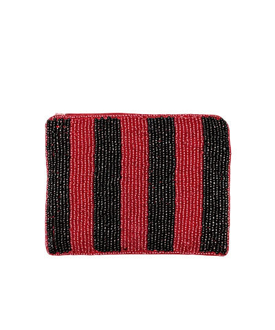 Stripe game day coin purse