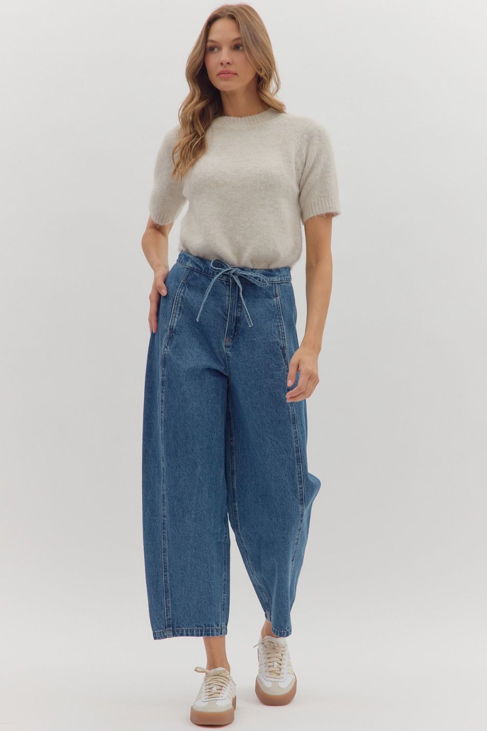 High wasted Barrel Jeans