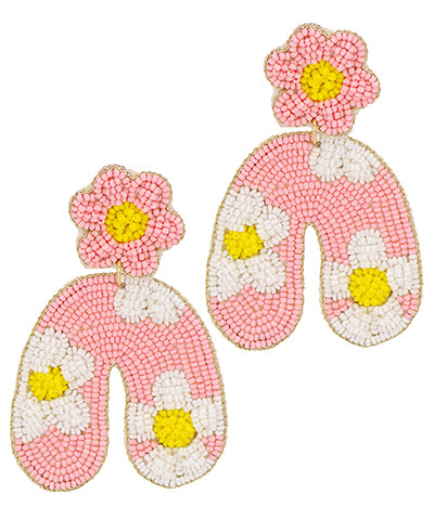 Arch floral earrings