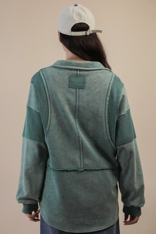 Mineral Washed Terry Knit Top