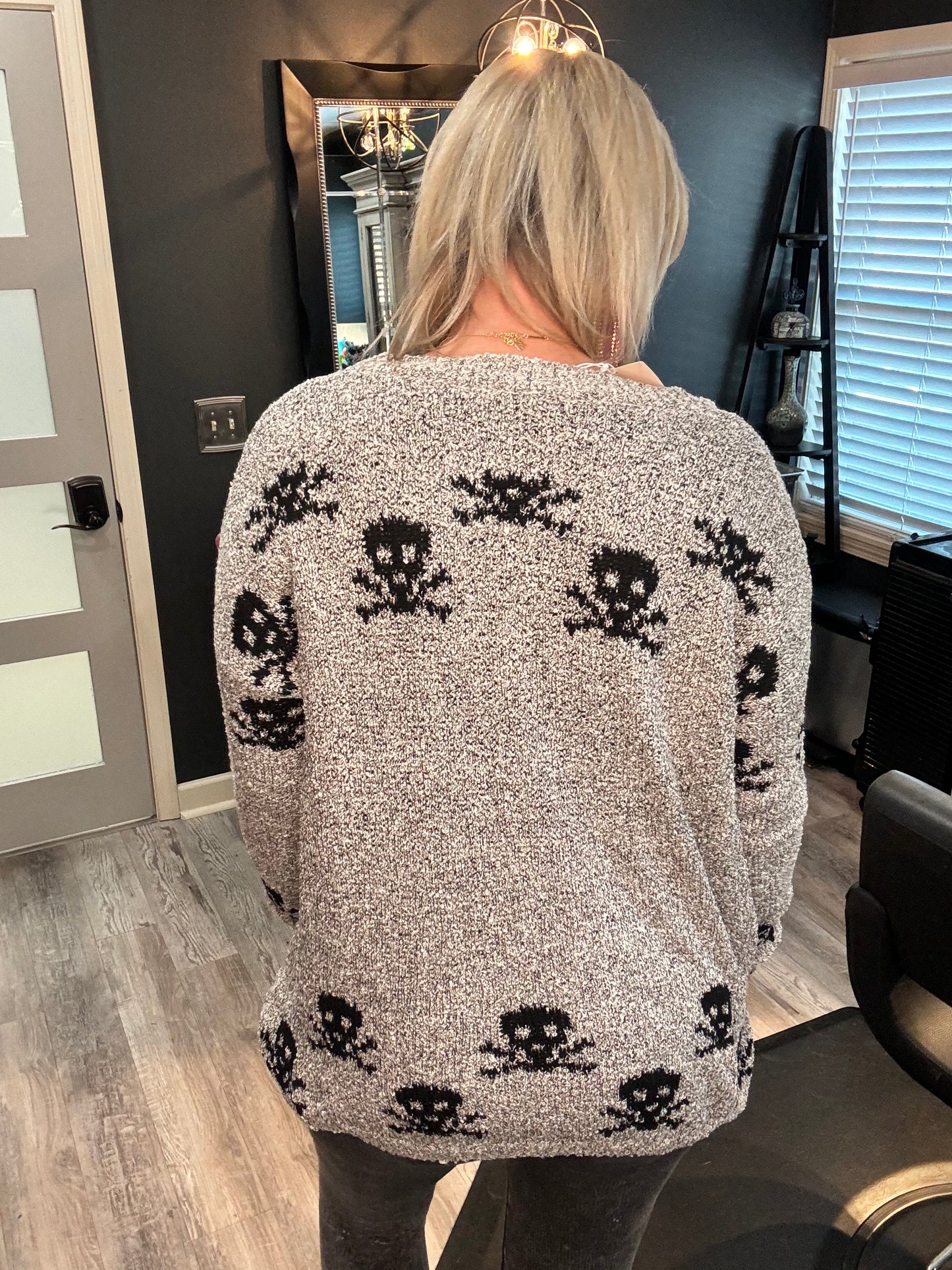 Skull Heart Eyes Sweater
