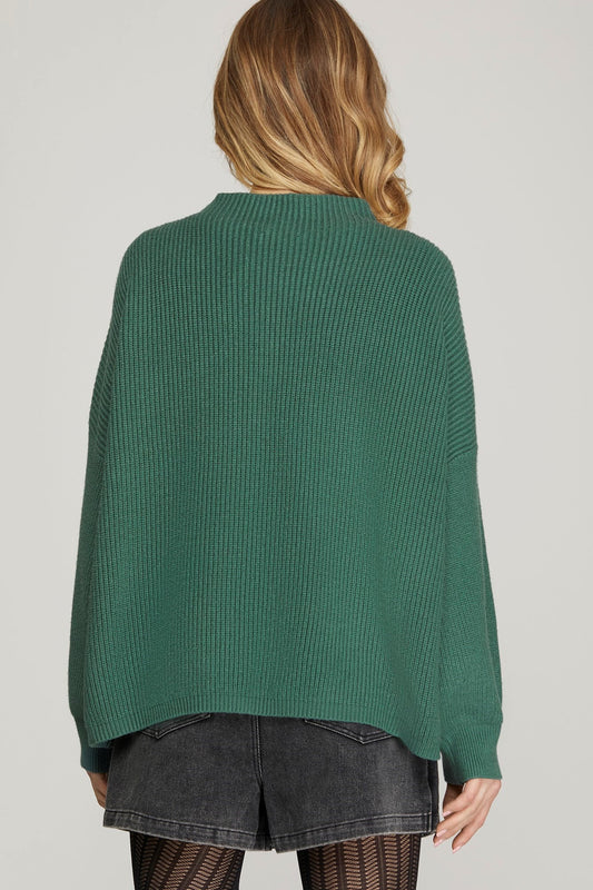 Slate Green Sweater Top