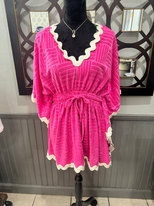 Hot Pink Designed Cover-up