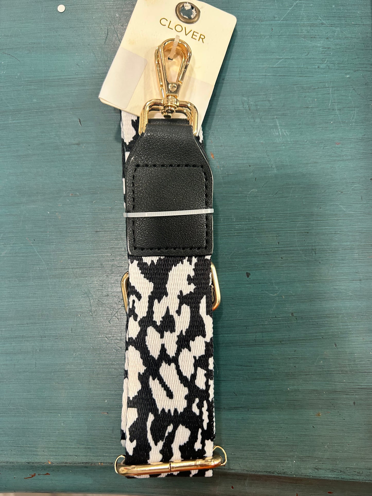 Black and White Abstract Bag Strap
