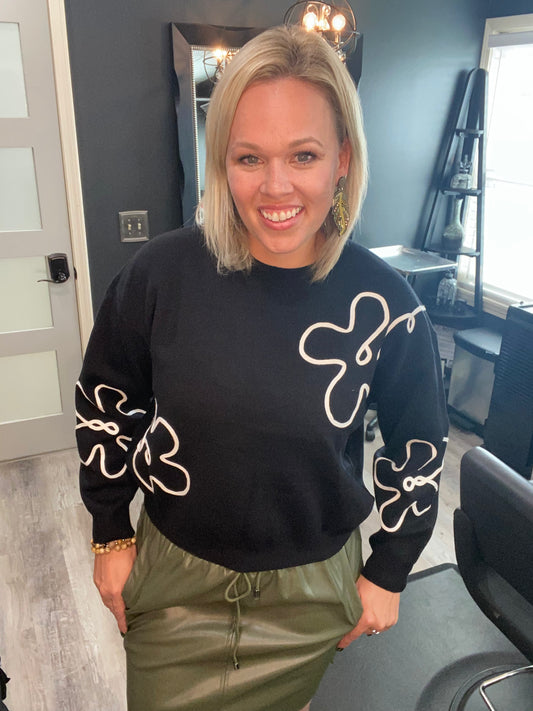 Knit Floral Sweater