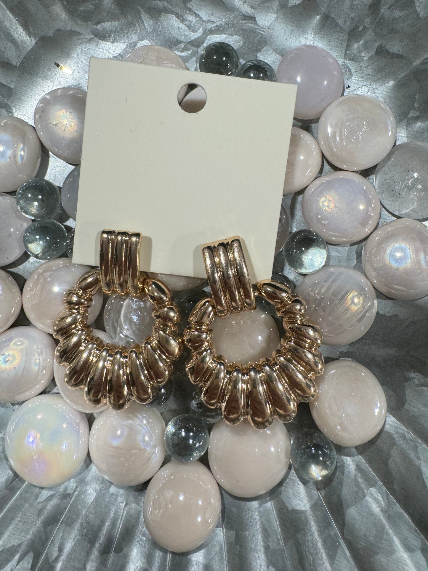 Gold textured earrings