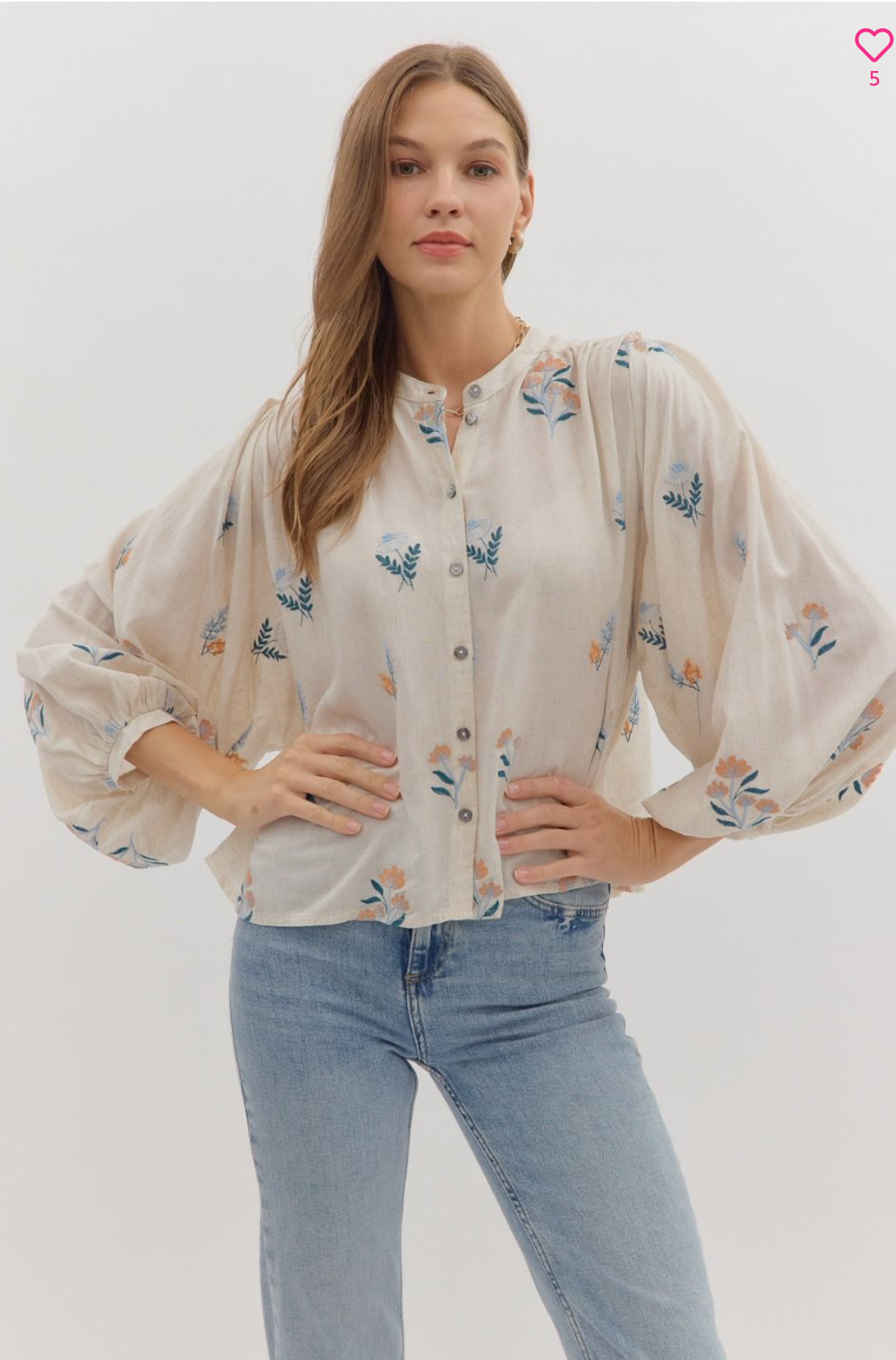 Floral Embroidery Top
