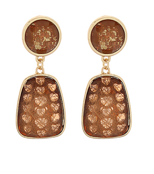 Stone Drop Earrings