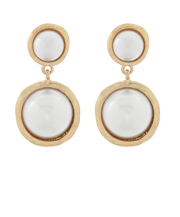 Round Drop Earrings