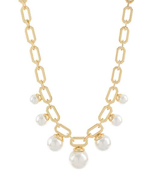 Pearl Clip Chain Necklace