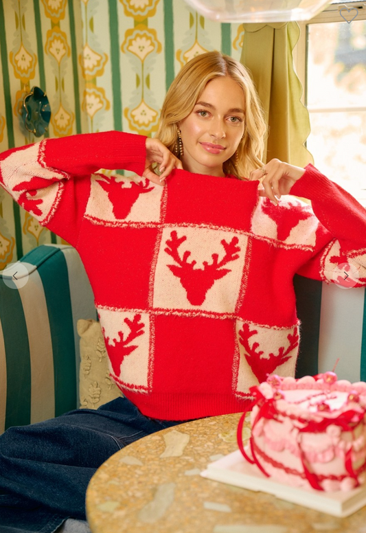 Rudolph Christmas Knit Top