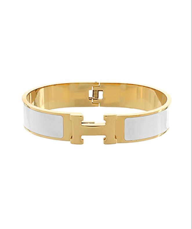 Accented initial bracelet