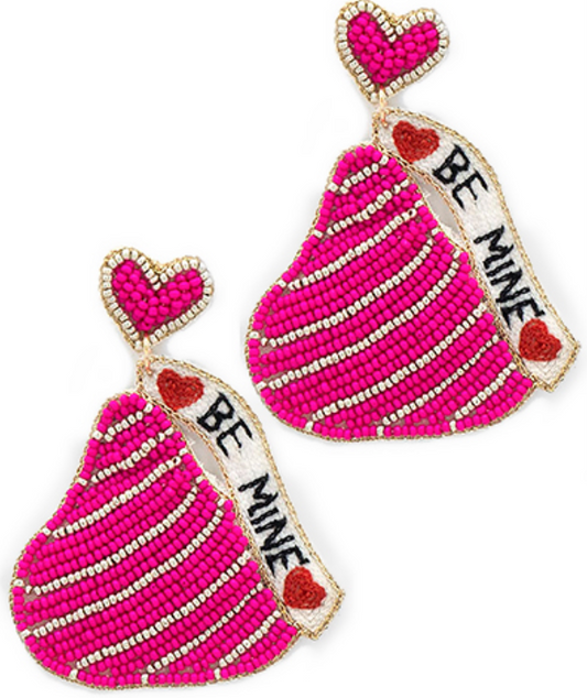 BE MINE striped candy earrings