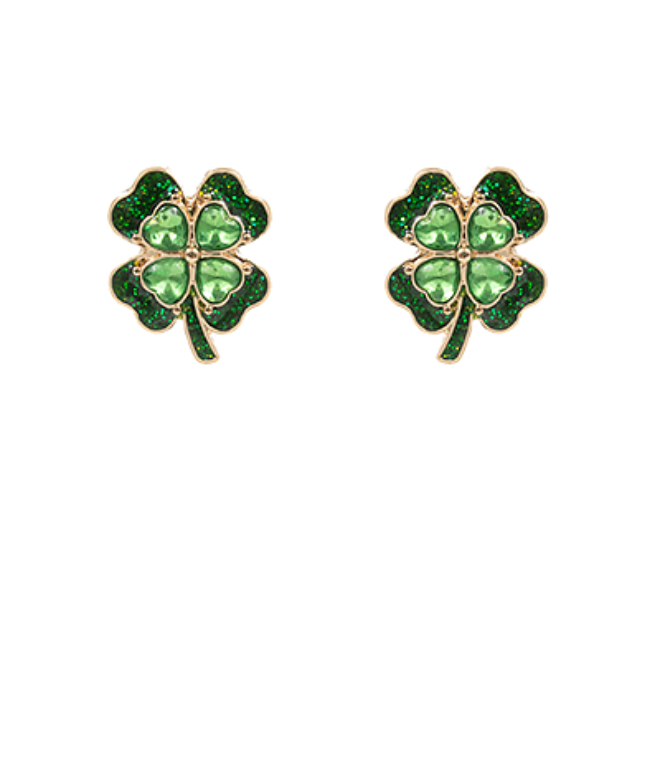 Dimond shamrock earrings