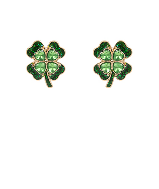 Dimond shamrock earrings