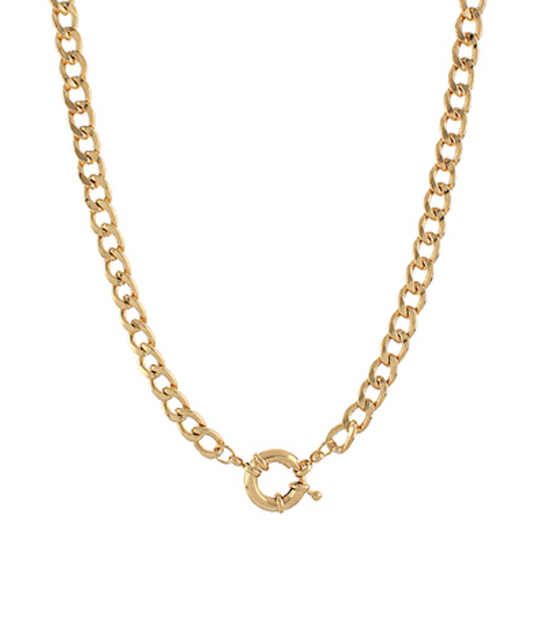 Spring Ring Chain Pendent Necklace