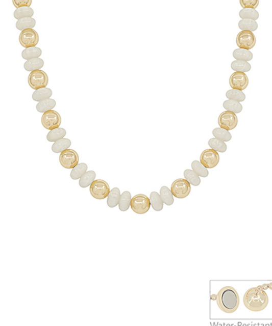 Flat candy and CBB beaded necklace