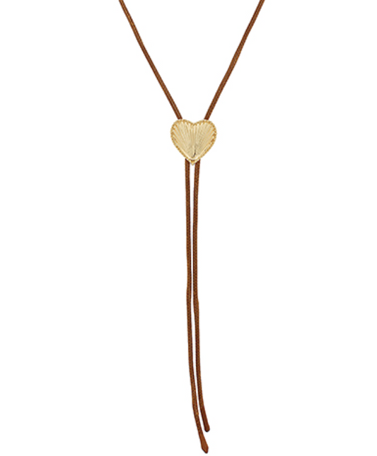 Blazing heart cord necklace