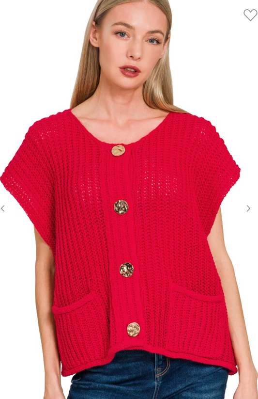 4 button sweater vest