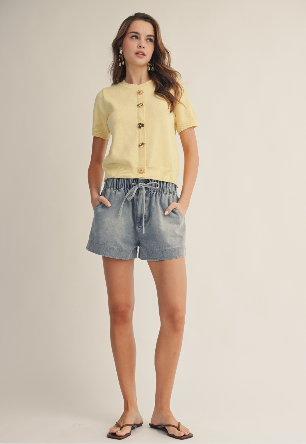 Soft Knit Short Sleeve Cardigan
