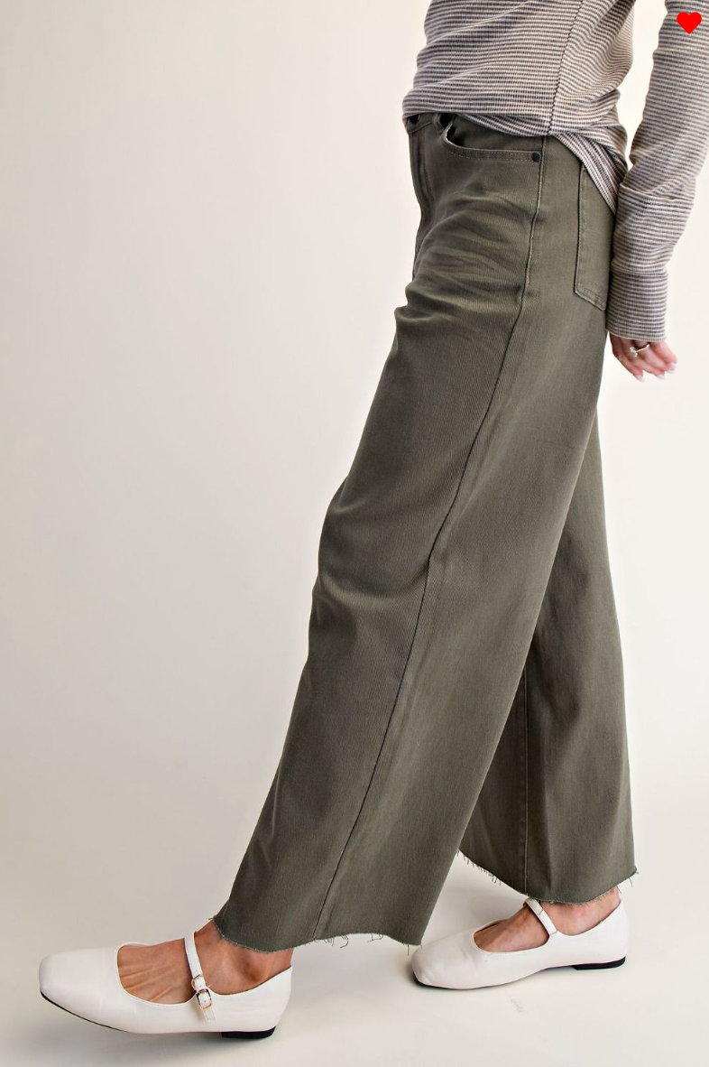 Soft Stretch High-waisted Twill Pants