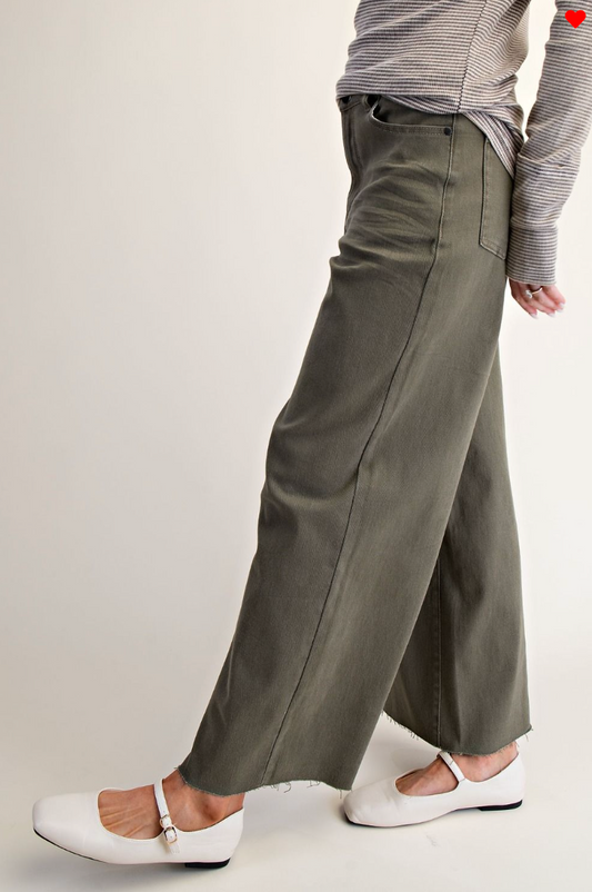 Soft Stretch High-waisted Twill Pants