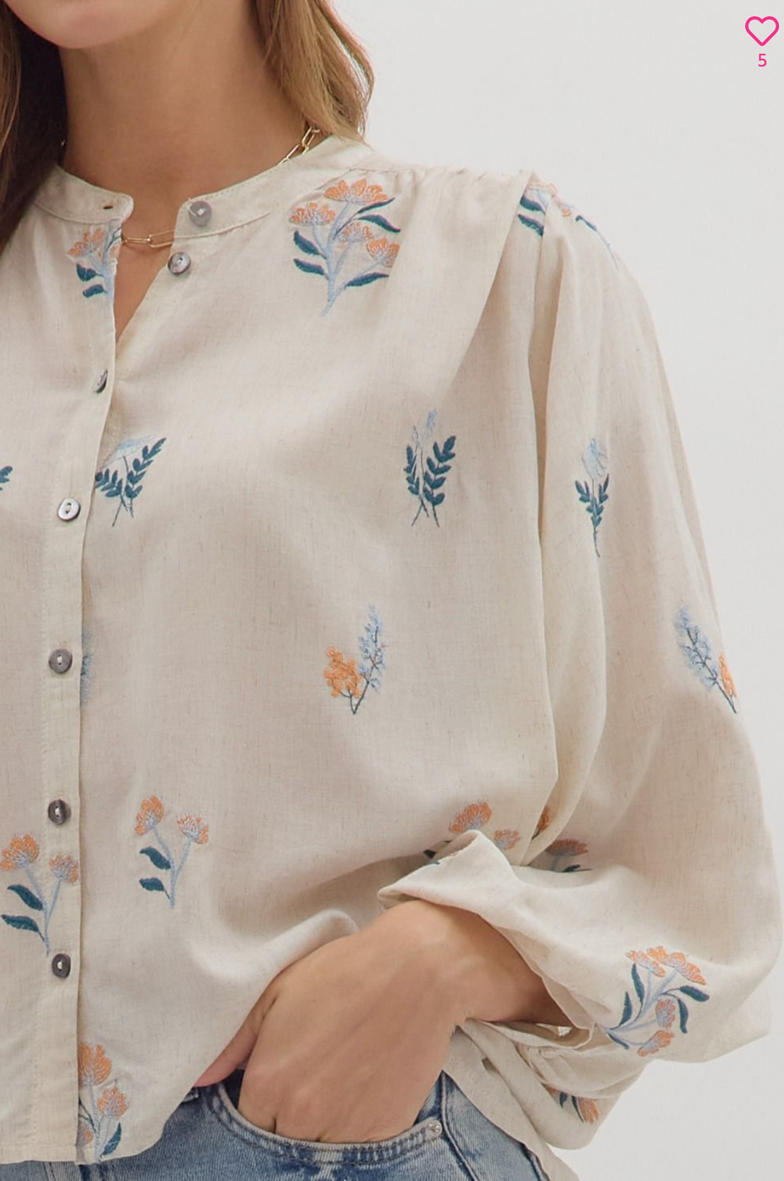 Floral Embroidery Top