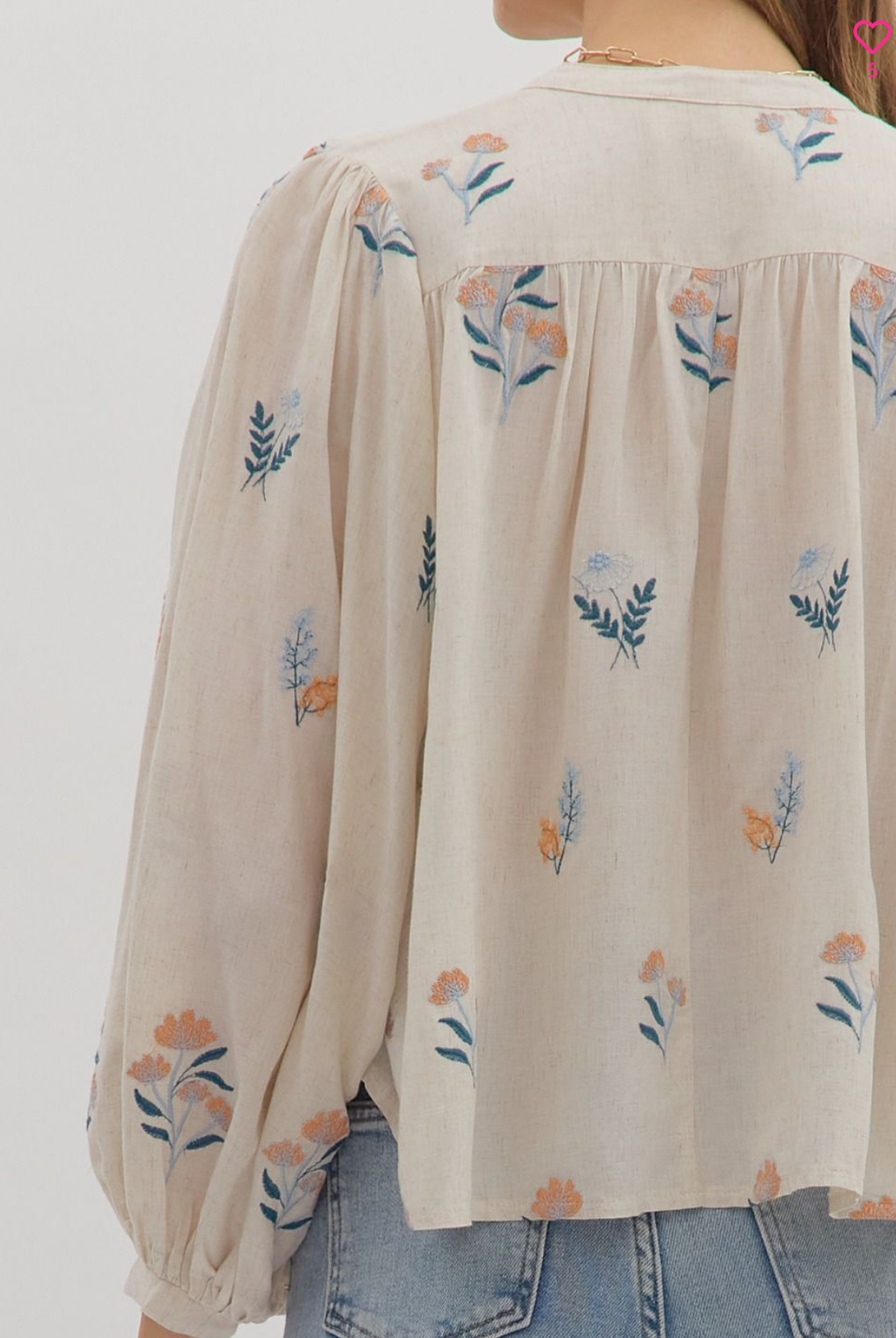 Floral Embroidery Top
