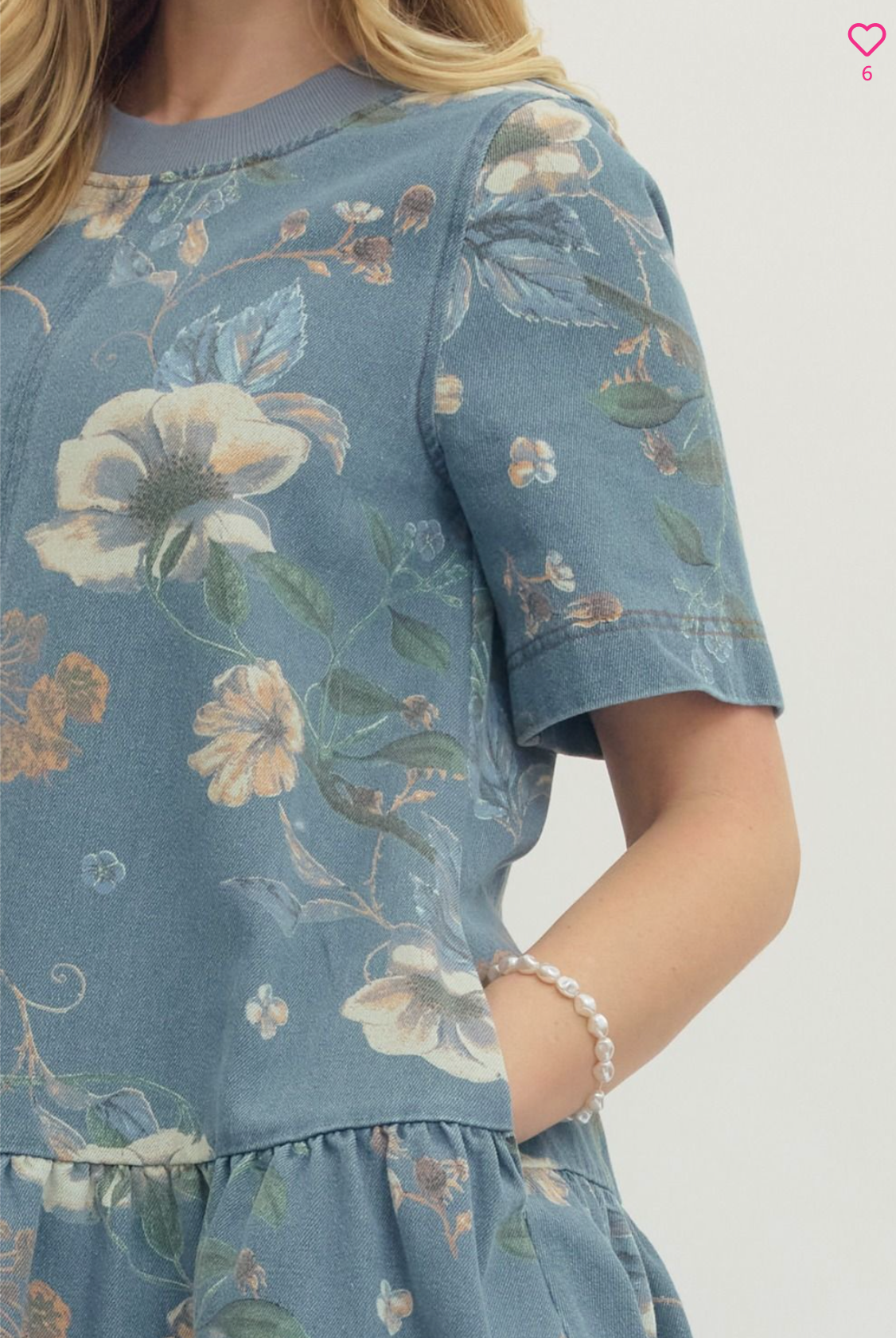 Botanical print mini dress