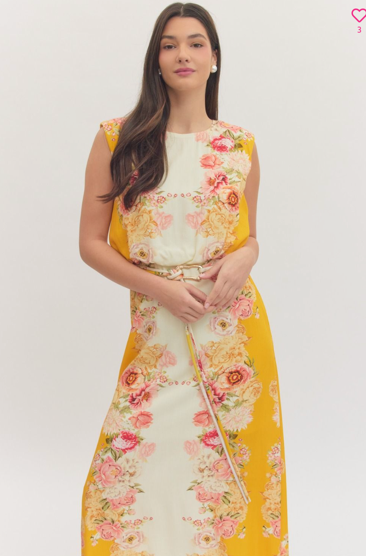 Floral tie maxi dress