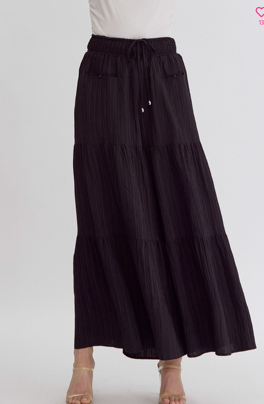High Wasted Textured Pants