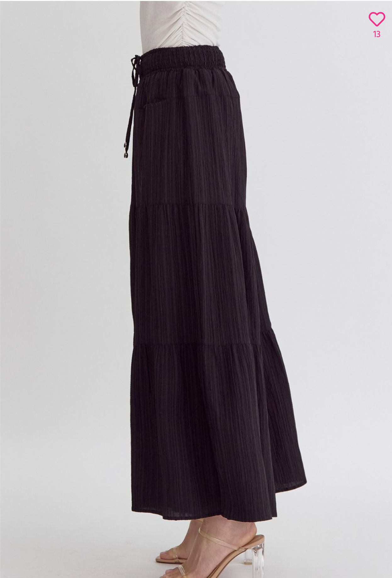 High Wasted Textured Pants