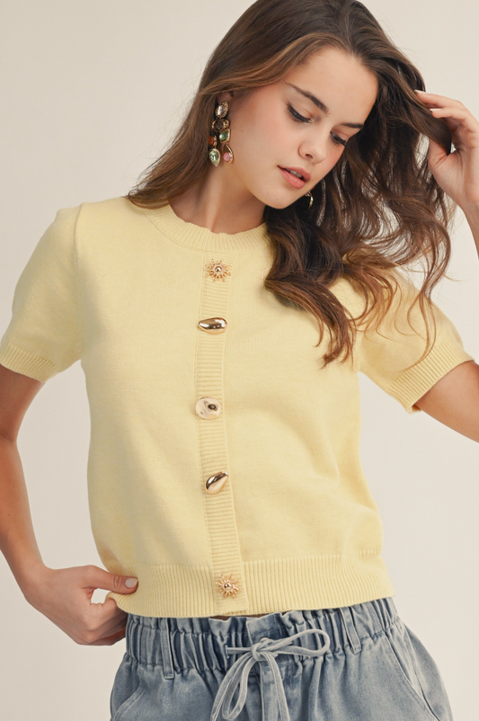 Soft Knit Short Sleeve Cardigan