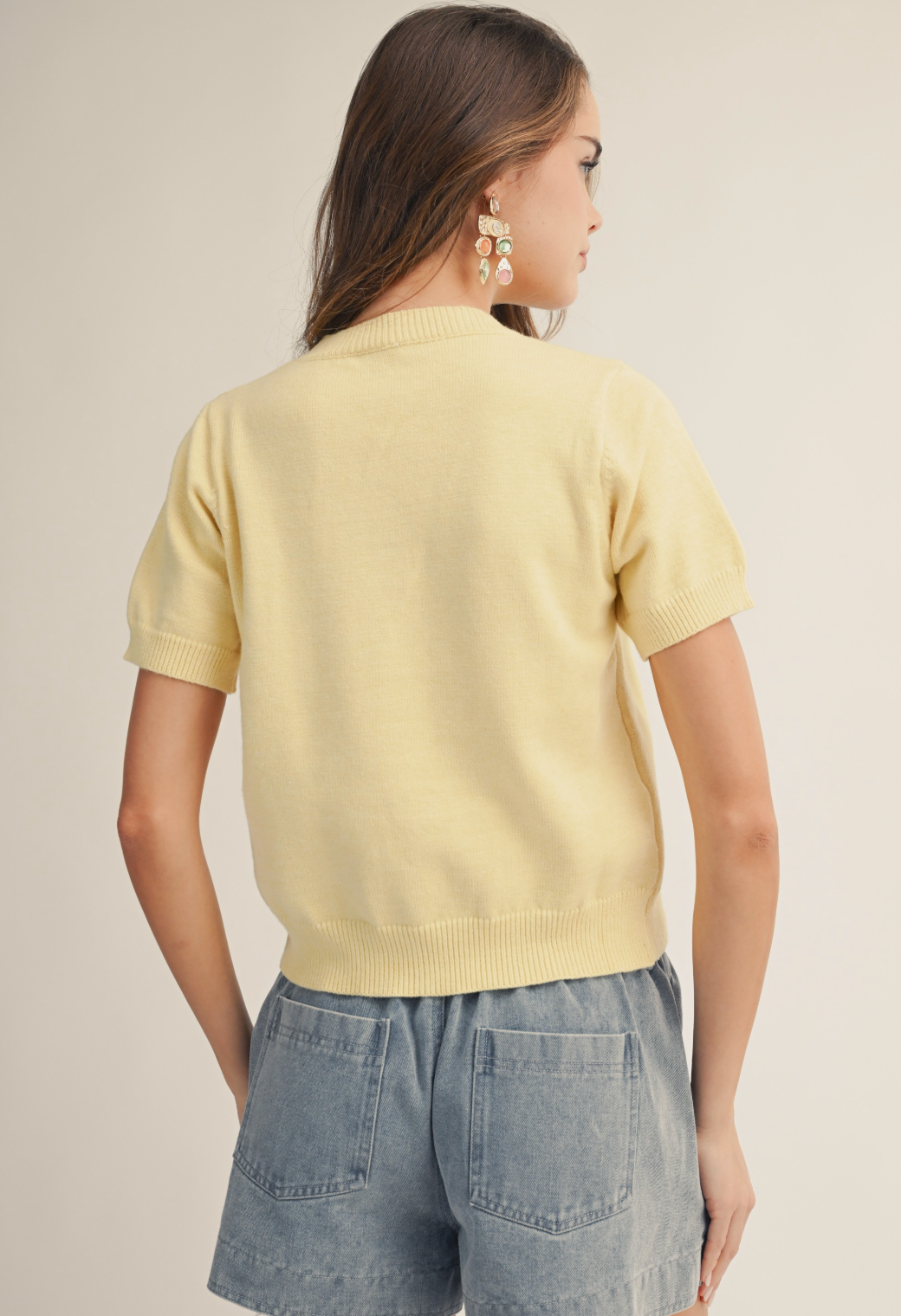 Soft Knit Short Sleeve Cardigan