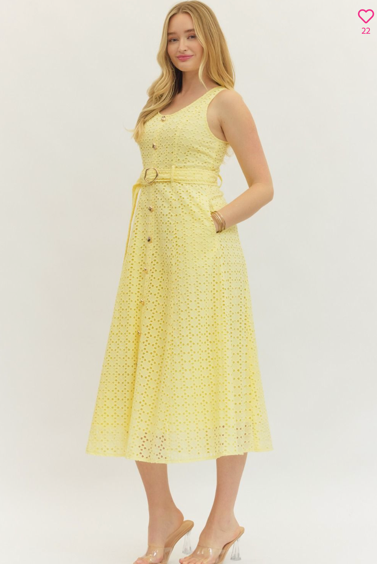 Smocked midi dress