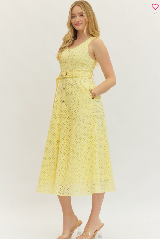Smocked midi dress