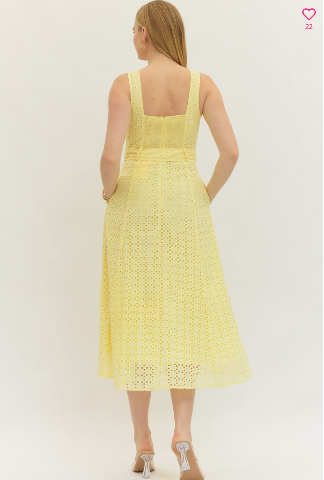 Smocked midi dress